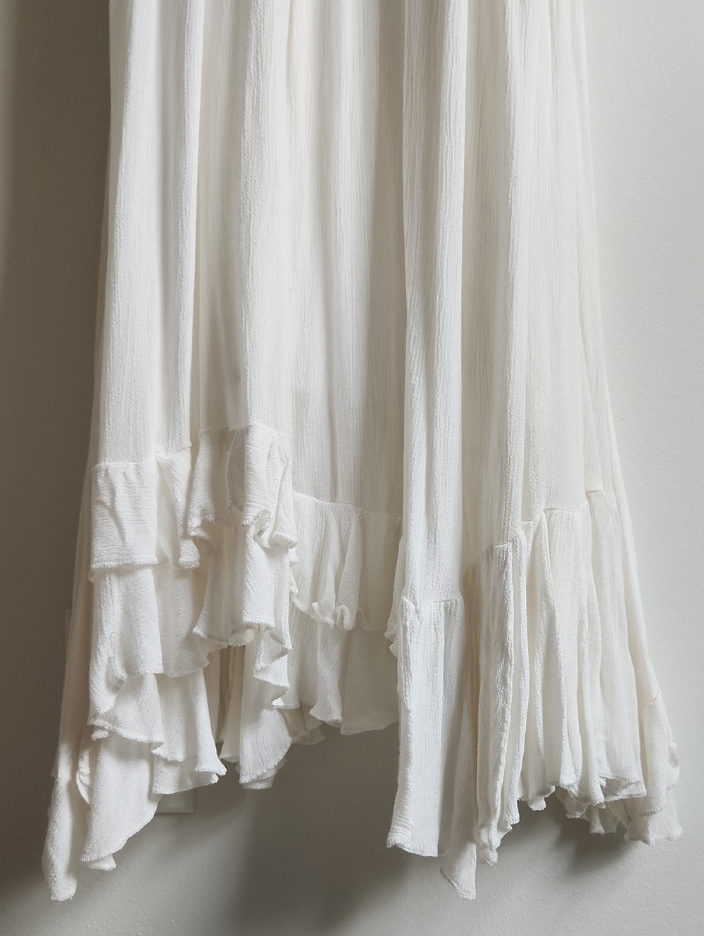 Free People Adella White Lace-Detail Maxi Boho Bridal Beach Dress Size Small - Picture 11 of 16